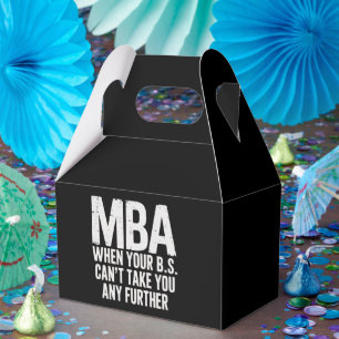 Funny MBA Master Degree Graduation Day Favor Boxes