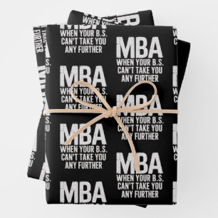 Funny MBA Master Degree Graduation Day Wrapping Paper Sheets
