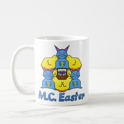 Funny MC Easter Bunnies Chicks Tessellation Coffee Mug