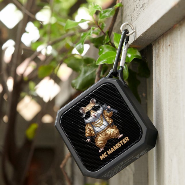 Funny MC Hamster Rapper with Golden Baggy Pants Bluetooth Speaker (Inisitu)