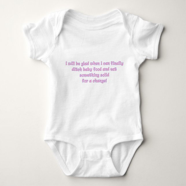 Funny Mealtime Baby Bodysuit (Front)