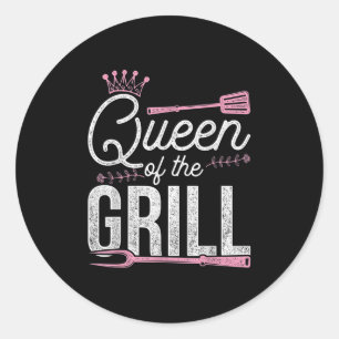 Funny Meat Barbecue Chef Women Gift Smoked Bbq Classic Round Sticker