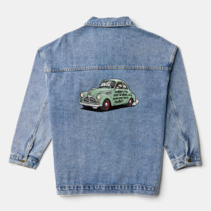 Funny mechanic car couldn't fix brakes horn louder denim jacket