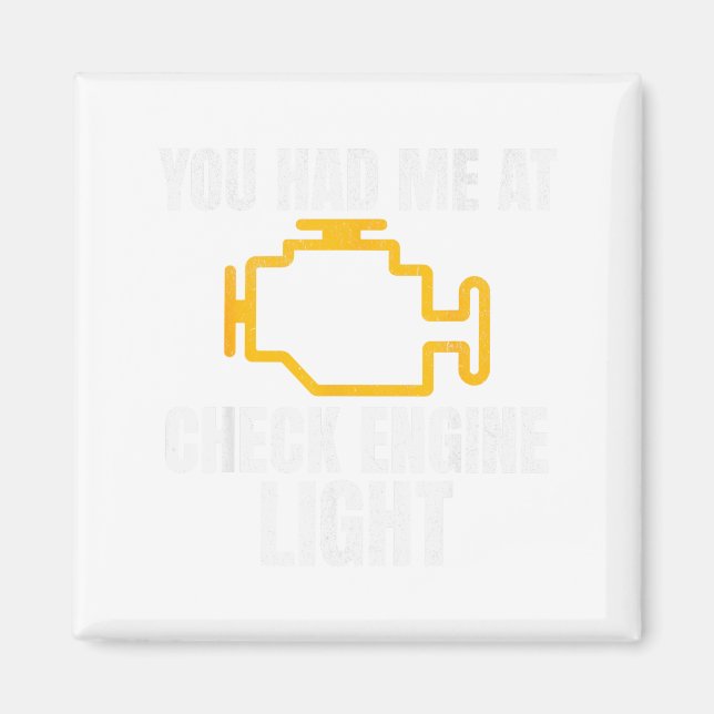 Funny Mechanic Check Engine Light Car Auto Repair  Magnet (Front)