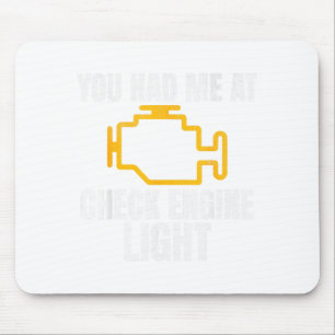 Funny Mechanic Check Engine Light Car Auto Repair Mouse Pad
