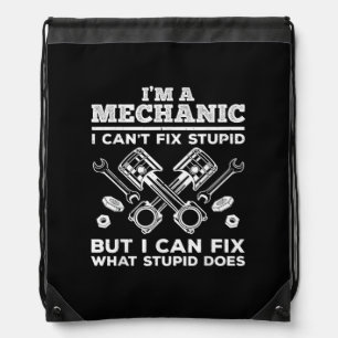 Funny Mechanic for Men Dad Car Auto Diesel Automob Drawstring Bag