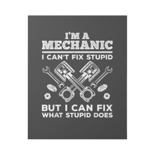 Funny Mechanic for Men Dad Car Auto Diesel Automob Gallery Wrap