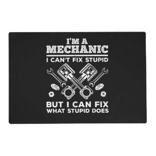 Funny Mechanic for Men Dad Car Auto Diesel Automob Placemat