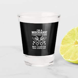 Funny Mechanic for Men Dad Car Auto Diesel Automob Shot Glass