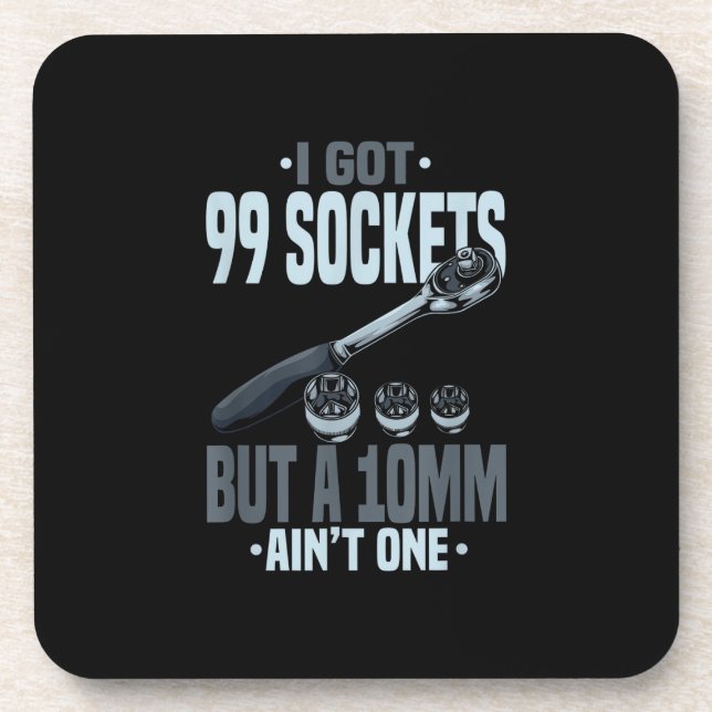 Funny Mechanic Gift For A Car Mechanic Beverage Coaster (Front)