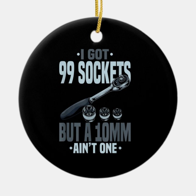 Funny Mechanic Gift For A Car Mechanic Ceramic Ornament (Front)