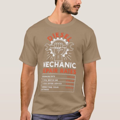 Funny Mechanic Gift For Men Mechanic Hourly Rate G T_Shirt