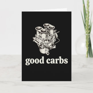 Funny Mechanic Good Carbs Car Guy Engine Humor Gif Card