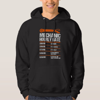 Funny Mechanic Hourly Rate Future Mechanic Hoodie