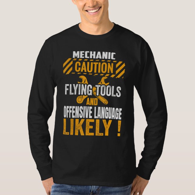 Funny Mechanic Maintenance Man Garage Cars Technic T-Shirt (Front)