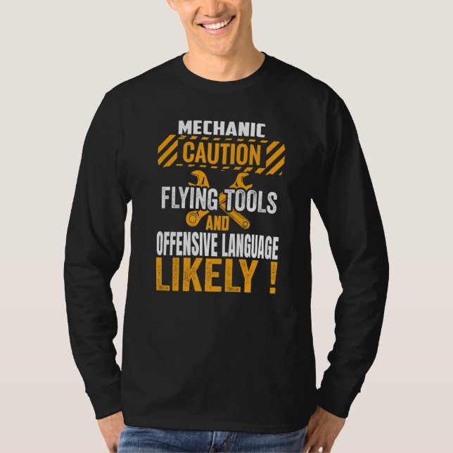 Funny Mechanic Maintenance Man Garage Cars Technic T-Shirt (Front)