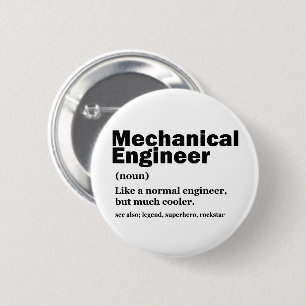Funny Mechanical Engineer Definition Engineering Button
