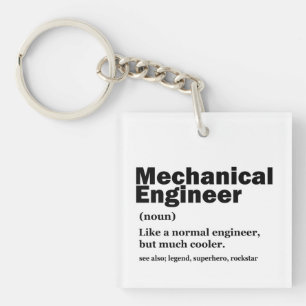 Funny Mechanical Engineer Definition Engineering Keychain