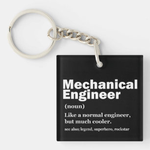 Funny Mechanical Engineer Definition Engineering Keychain