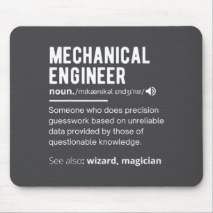 Funny Mechanical Engineer Definition Engineering Mouse Pad