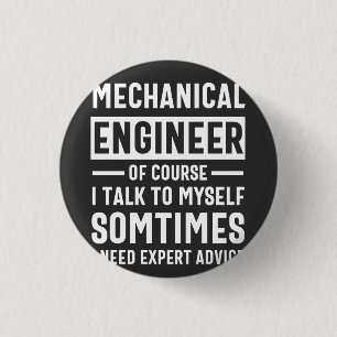 Funny Mechanical Engineer Gift Button