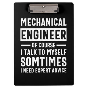Funny Mechanical Engineer Gift Clipboard
