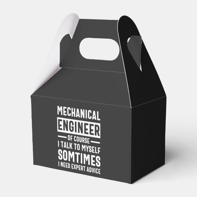 Funny Mechanical  Engineer Gift Favor Boxes (Front Side)