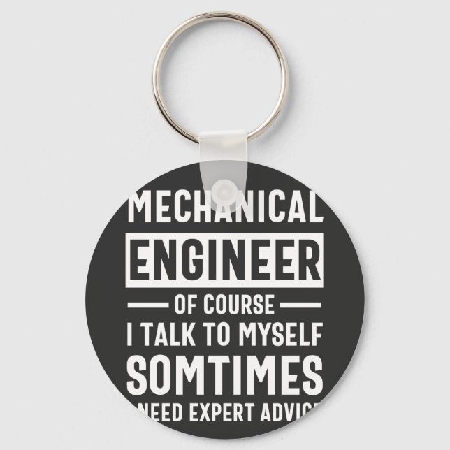 Funny Mechanical  Engineer Gift Keychain (Front)