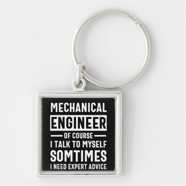 Funny Mechanical  Engineer Gift Keychain (Front)