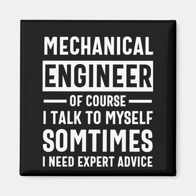 Funny Mechanical  Engineer Gift Magnet (Front)