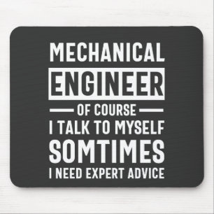 Funny Mechanical Engineer Gift Mouse Pad
