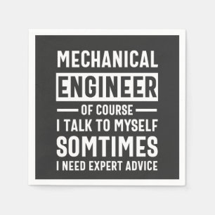 Funny Mechanical  Engineer Gift Napkins