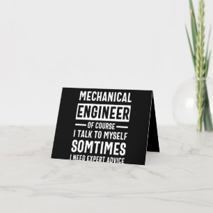 Funny Mechanical Engineer Gift Note Card