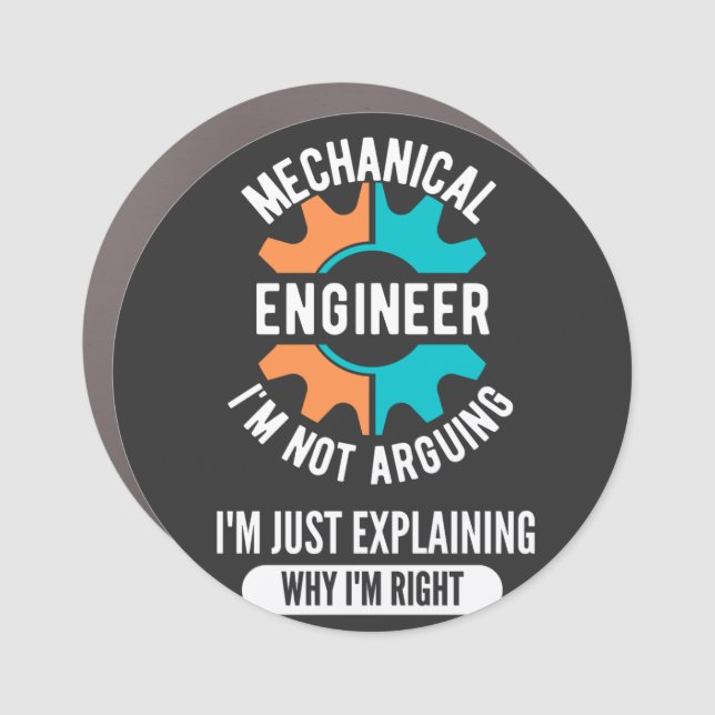 Funny Mechanical Engineer, Mechanical Engineering Car Magnet (Front)