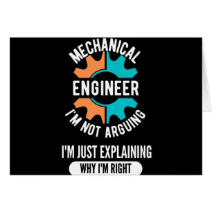 Funny Mechanical Engineer, Mechanical Engineering Cards