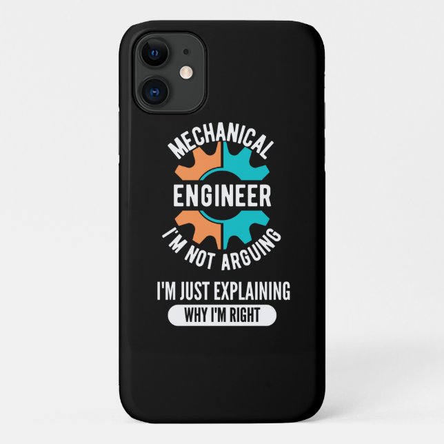 Funny Mechanical Engineer, Mechanical Engineering Case-Mate iPhone Case (Back)