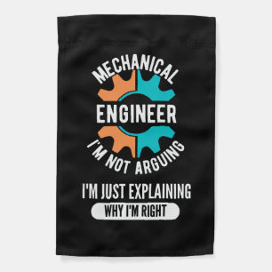 Funny Mechanical Engineer, Mechanical Engineering Garden Flag