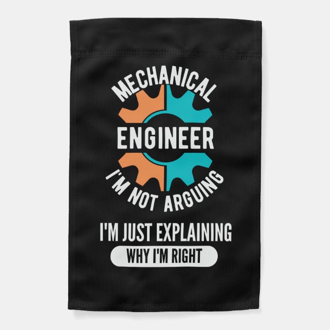 Funny Mechanical Engineer, Mechanical Engineering Garden Flag (Front)