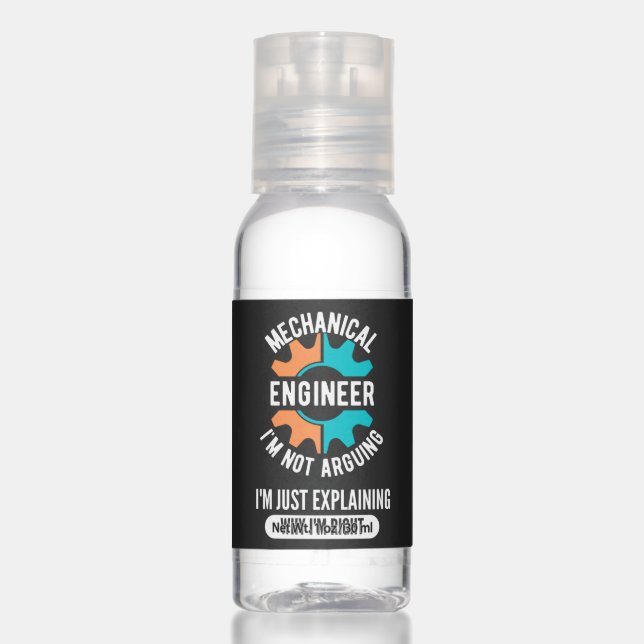 Funny Mechanical Engineer, Mechanical Engineering Hand Sanitizer (Front)