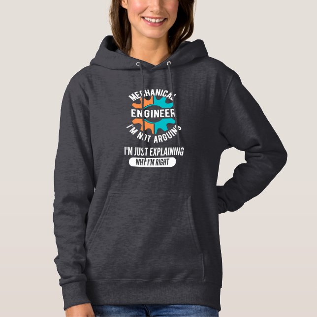 Funny Mechanical Engineer, Mechanical Engineering Hoodie (Front)