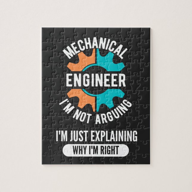 Funny Mechanical Engineer, Mechanical Engineering Jigsaw Puzzle (Vertical)