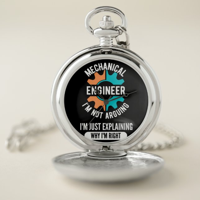 Funny Mechanical Engineer, Mechanical Engineering Pocket Watch (Inside)