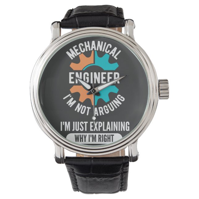 Funny Mechanical Engineer, Mechanical Engineering Watch (Front)