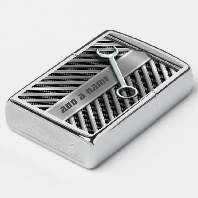 Funny Mechanics Spanner Zippo Lighter (Angled)