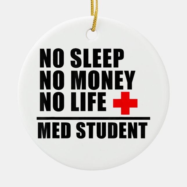 Funny Med School T ShirtTrust Me Im Almost A Docto Ceramic Ornament (Front)