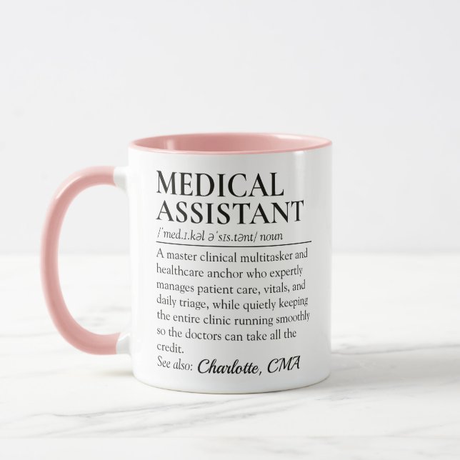 Funny Medical Assistant Dictionary Definition Mug (Left)