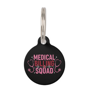 Funny Medical Billing Squad Proud Specialist Gift Pet ID Tag