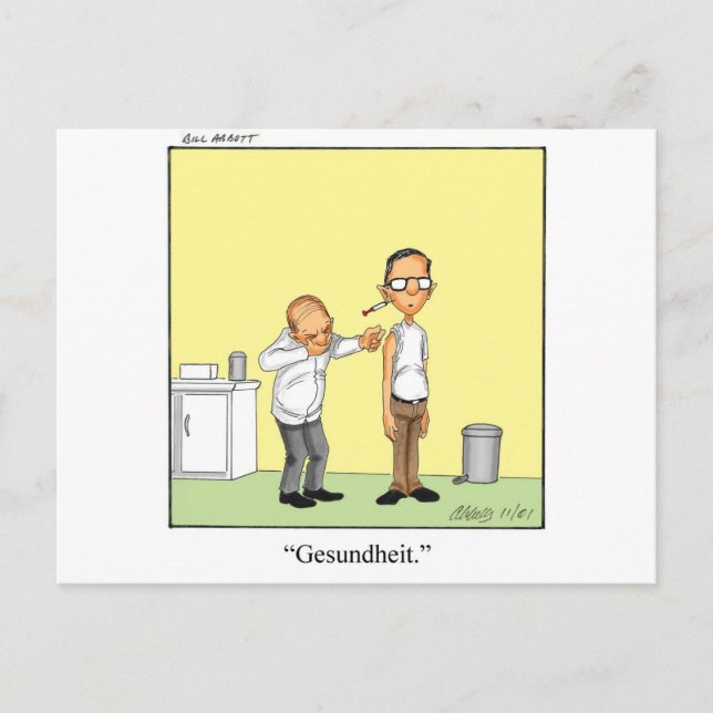 Funny Medical Cartoon Gift! Postcard (Front)