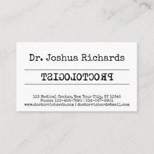 Funny medical doctor customizable business card