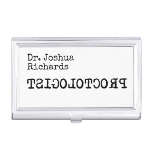 Funny medical doctor customizable business card case